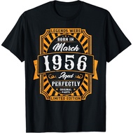 Men's cotton T-shirt Vintage 69 Year Old March 1956 For Men Women 69th Birthday T-Shirt