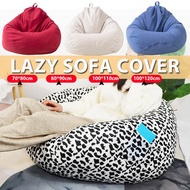 bean bag【No Filling】S/M/L /XL sofa bean Stylish Bedroom Furniture Solid Color Single Bean Bag Lazy Sofa Cover DIY Filled Inside