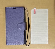 Samsung A22 紫色手機套連鋼化膜玻璃貼 (包郵)