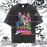 24h Shipping N9THNOVA Oversized JoJo Anime Graphic Tee, Retro Streetwear Casual Wear 8
