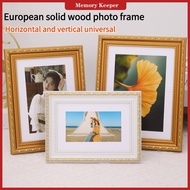 New Vintage European Solid Wood Photo Frame 4R/6R/8R/A4 Photo Wall Decoration Picture Frame Certific