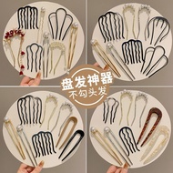 新款珍珠气质发簪盘发神器高级丸子梳发固定懒人精致发钗发卡头饰Papa021.Sg HL26.8.223e5x9st7j22.My HL26.8.22
