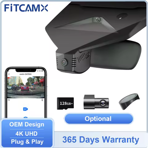 2160P Vehicle Dashcam DVR for Fisker Ocean 2023 2024, FITCAMX Built-in WIFI APP 4K Recorder for Ocea