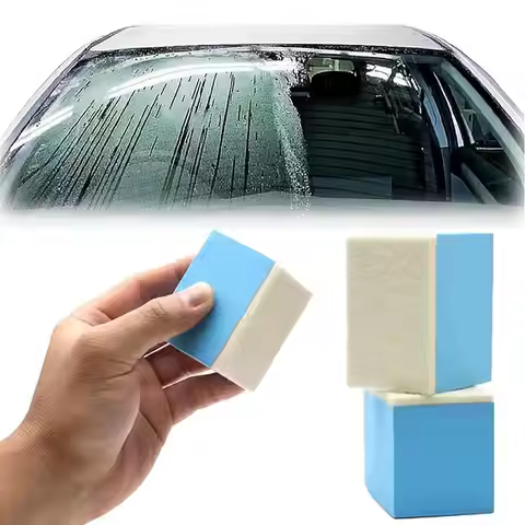 Car Glass Cleaning Wool Felt Brush Windshield Oil Film Cleaning Sponge Automotive Polished Oil Film 