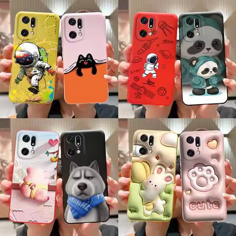 For Oppo Find X5 Pro Lite Phone Case Cute Astronaut Soft Slim TPU Silicone Back Cover For Oppo Find 
