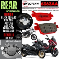 6363AA NEXZTER ผ้าเบรคหลัง HONDA FORZA 300350 ADV 350/ BENELLI TRK 502 เบรค ฟอร์ซ่า เอดีวี ผ้าเบรค ผ