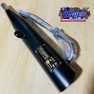 V2 PIPE BLACK POWER RACING TECH W/ FITTED ELBOW I WAVE -110