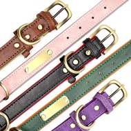 CustomLeatherCollarwithNamePlate-ส่วนบุคคลCollarforswithLaser-EngravedNameplate-PUFauxLeatherwithNeo