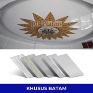 Plafon PVC 4 meter tanpa lem motif putih - DS Series - DE Plafon Batam