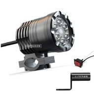 [HCM]Đèn Trợ Sáng L6 Dài Loại 1 Chế Độ 25W Gắn Xe Máy [ Tặng Pat Tròn và Công Tắc ]