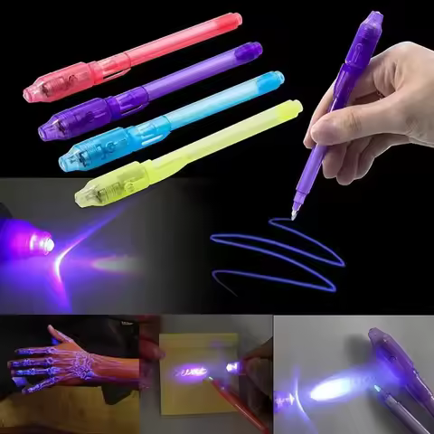 Invisible Fluorescent Pen Led Purple Light Electronic Banknote Detector Creative Ultraviolet Magic I