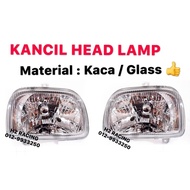 KANCIL MIRA L2S Head lamp GLASS / KACA 👍// DEPO lampu besar / hitam black smoke front light / big la
