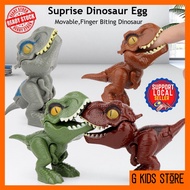 Movable Little Suprise Dinosaur Egg Toy Finger Biting Toys For Boys Mainan Budak Lelaki Snap Squad