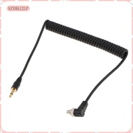 [szxmkj2lp] 3.5mm to Male  Sync Cable with Screw Lock for Trigger Studio Lightinging - Spring Cord 1