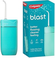 Colgate Blast Water Flosser, Cordless, Water Resistant, Rechargeable Home and Travel Friendly, Teal,