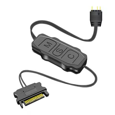 ARGB Controller Cable SATA To 5V 3 Pin Controller HUB Adapter Controller SATA Power Supply RGB Contr