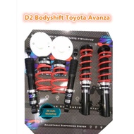 New high low bodyshift D2 Racing adjustable Toyota Avanza SERVICEABLE absorber