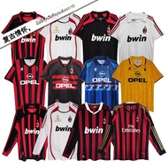 Retro Ac Milan 0607 Champions League Final Edition 22 หมายเลข Kaká Away แขนยาว Ac ฟุตบอลชุด Inzaghi 