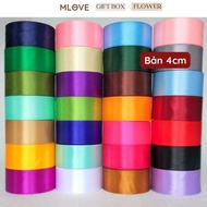 [Wholesale roll 22 meters] Beautiful, genuine 4cm silk ribbon used to decorate gift boxes - gift wra
