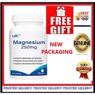 [FREE GIFT] LAC/GNC MAGNESIUM 250MG VEGETARIAN TABLET 90S (GNC IS OLD NAME)