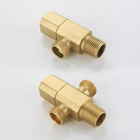 Chrome / Black / Gold / Rose Gold / Brushed Gold Soild Brass G1/2 Angle Valve Switch Valve For Bathr