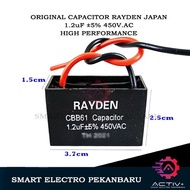 ORIGINAL 1.2uF 450VAC RAYDEN JAPAN CBB61 – FAN CAPACITOR 1.2uF 450V 1.2 1.2 UF 450VOLT 450 VOLT 450V