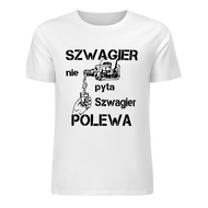Men Women Casual T-Shirt With Polish Slang And Cyrillic Alphabet- A Soft Comfortable Classic Fit(whi