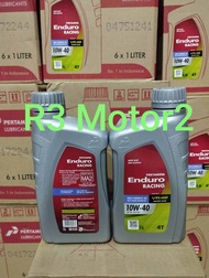 OLI ENDURO RACING 4T 1L / 1000ml 10W-40 ORIGINAL PERTAMINA 100% untuk Motor Bebek / Cube . Oli Wangi