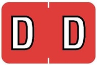 Tabbies Barkley ABKM Compatible 91620 Series Alpha Labels, Dark Orange "D", 1”H x 1-1/2”W Label size