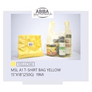 Abiba Plastic Industries Singlet Bag Yellow 15"x18" Suitable For Everyone