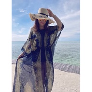 Batik-Style Long Beach Dress Lightweight