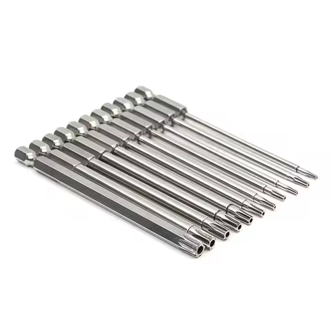 11pcs 100mm T6-T40 Magnetic Torx Screwdriver Bits Set Electric Screwdriver head T6,T7,T8,T9,T10,T15,