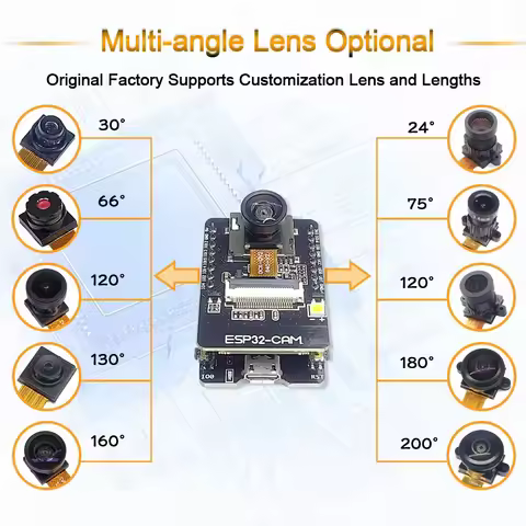 New OV2640 Camera Module for ESP32 CAM 2.4G Wifi Module 200 222 30 45 120 160 Degrees 850nm Night Vi