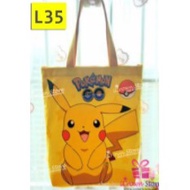 💘Cartoon Tote Bags ★ Hello Kitty Pikachu Melody Mickey Little Twin Stars