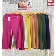 Kulot Rib Uniqlo Highwaist Stretchy/Melar - Kulot Panjang Wanita