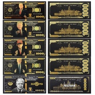Tramp Black Plastic Gold Foil Banknotes 1,0000 Dollars Commemorative Banknotes Collection Holiday Gi