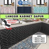 Langsir Kabinet Dapur Pelekat Kitchen Cabinet Curtain Skirting Dapur Langsir Sinki Dapur