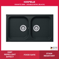 Hafele Granite Sink - Double Bowl (BLACK) (570.35.380)