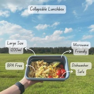 [Eco-Lyfe] Silicone Lunch Box Large, Space Saving Collapsible Container for Office & Travel