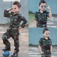 (พร้อมส่งในไทย) สินค้ามีในไทยชุดทหารเด็กชายหล่อมากกไซส์S-2XL