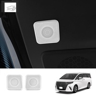 For Toyota Alphard 40 Series 2023+ Stainless Steel Car Styling Trunk Small Speaker Cover Interior Accessories