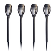 VVA MALL-4PCS Solar Torch Lights for Garden Decor 12 LED Solar Lights for Outside Waterproof Solar L