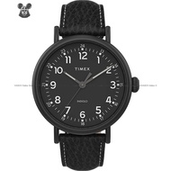 TIMEX TW2T91000 Men's Analog Watch Standard XL 43mm Leather Strap Black *Original