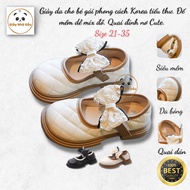 Lady Style Bow Shoes for Girls Soft Cricket Shoes with Velcro Straps - G21