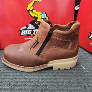 BIG TRUCK 8018 8033 8035 HONEY RUBBER SOLE SAFETY SHOES HIGH CUT ZIP LACE