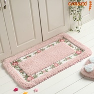 ICVMAX 1 Pcs Pink Rug, Pink Non-Skid Flower Rug,  Absorbent Microfiber 16*24Inch Bathroom Rugs Bathr