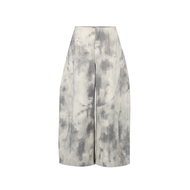 Curved Wide-Leg Denim Pants