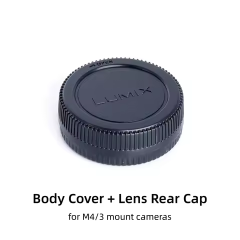 Camera Body Cap Rear Lens Cap Dust Proof Cover for Panasonic Lumix GH7 GH6 GH5 GH5S GH4 G9II G9 G85 