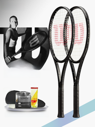 Wilson Noir Clash 100 Carbon Professional Tennis Racket รackets Tennis สำหรับผู้ชายและผู้หญิง น้ำหนั