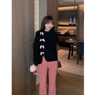 BIG RIBBON SWEATER KOREAN CARDIGAN SWEATHER KOREAN SWEATER WOMEN PREMIUM KNIT MATERIAL